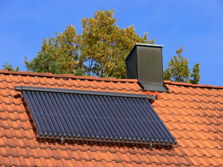Solarthermieanlage auf dem Dach