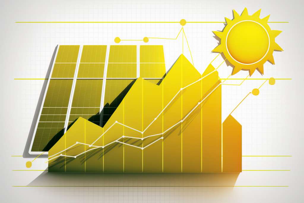 Diagram zur Solarenergie