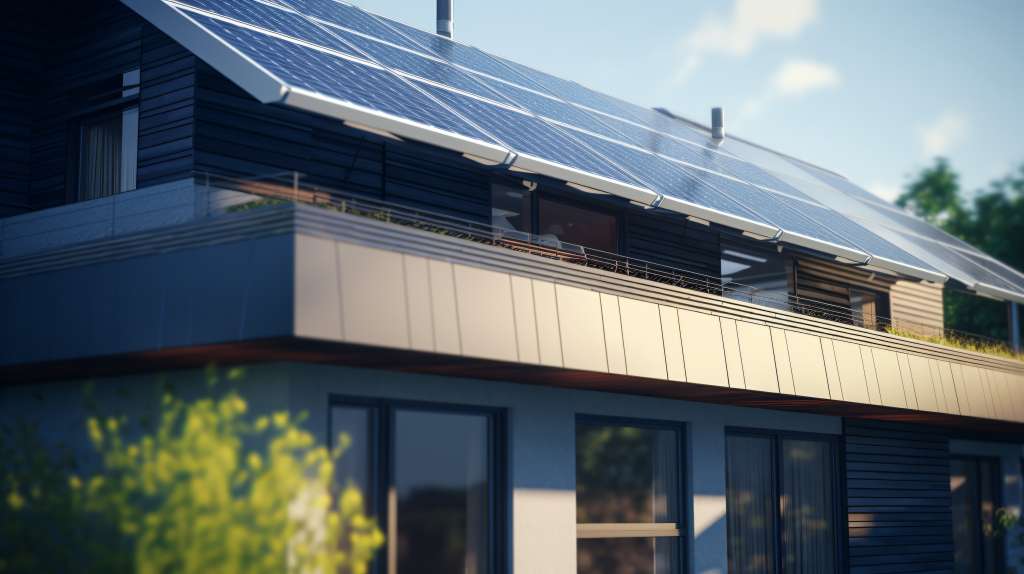 Voll in das Dach integrierte Solarmodule